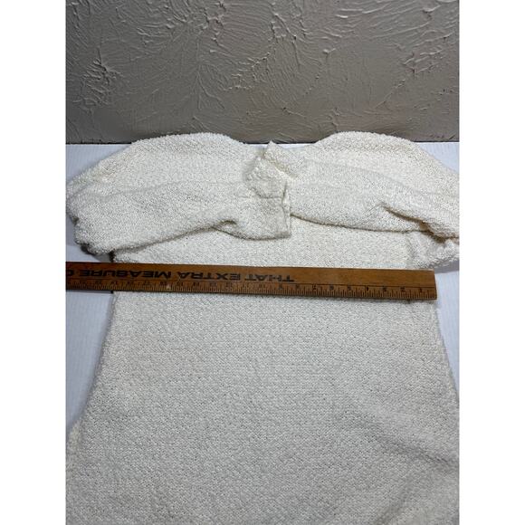Knox Rose Sweater Pullover V Neck Popcorn Ivory Cream Slit Sides Size Medium - Picture 5 of 5